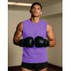 imageTACVASEN Tank Top for Men Moisture Wicking Cotton Sleeveless Shirts Muscle Gym Workout Causal Summer Tank Tops15 Light Purple