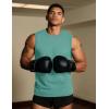 imageTACVASEN Tank Top for Men Moisture Wicking Cotton Sleeveless Shirts Muscle Gym Workout Causal Summer Tank Tops16 Grey Green