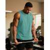 imageTACVASEN Tank Top for Men Moisture Wicking Cotton Sleeveless Shirts Muscle Gym Workout Causal Summer Tank Tops16 Grey Green