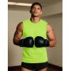 imageTACVASEN Tank Top for Men Moisture Wicking Cotton Sleeveless Shirts Muscle Gym Workout Causal Summer Tank Tops17 Neon Green