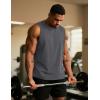 imageTACVASEN Tank Top for Men Moisture Wicking Cotton Sleeveless Shirts Muscle Gym Workout Causal Summer Tank Tops18 Dark Grey