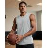 imageTACVASEN Tank Top for Men Moisture Wicking Cotton Sleeveless Shirts Muscle Gym Workout Causal Summer Tank Tops19 Light Grey