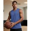 imageTACVASEN Tank Top for Men Moisture Wicking Cotton Sleeveless Shirts Muscle Gym Workout Causal Summer Tank Tops22 Grey Blue