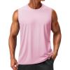 imageTACVASEN Mens Sleeveless Shirts Quick Dry Tank Tops for Men Sun Protection UPF 50 Athletic Gym Workout Muscle Shirts07 Pink