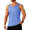 imageTACVASEN Mens Tank Top Cotton Moisture Wicking Muscle Shirt Summer Sleeveless Shirts Gym Workout Tank22light Blue Hemp