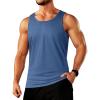 imageTACVASEN Mens Tank Top Cotton Moisture Wicking Muscle Shirt Summer Sleeveless Shirts Gym Workout Tank23grey Blue Hemp