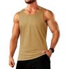 imageTACVASEN Mens Tank Top Cotton Moisture Wicking Muscle Shirt Summer Sleeveless Shirts Gym Workout Tank25earth Yellow Hemp