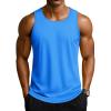 imageTACVASEN Mens Workout Tank Tops Sleeveless UPF 50 Summer Sun Shirts Quick Dry for Running Swim Gym BeachAzure