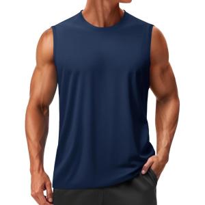 imageTACVASEN Mens Sleeveless Shirts Quick Dry Tank Tops for Men Sun Protection UPF 50 Athletic Gym Workout Muscle Shirts03 Navy