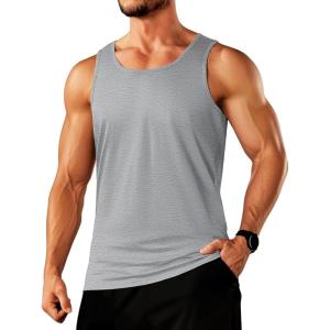imageTACVASEN Mens Tank Top Cotton Moisture Wicking Muscle Shirt Summer Sleeveless Shirts Gym Workout Tank20light Hemp