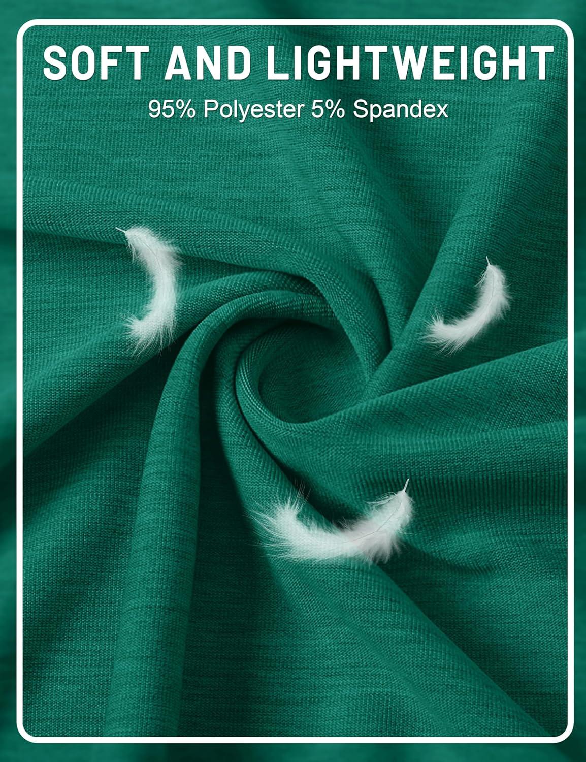imageTACVASEN Mens Golf Shirts Short Sleeve Quick Dry Polo Shirts Moisture Wicking Casual Business Sports Breathable PoloEmerald Green