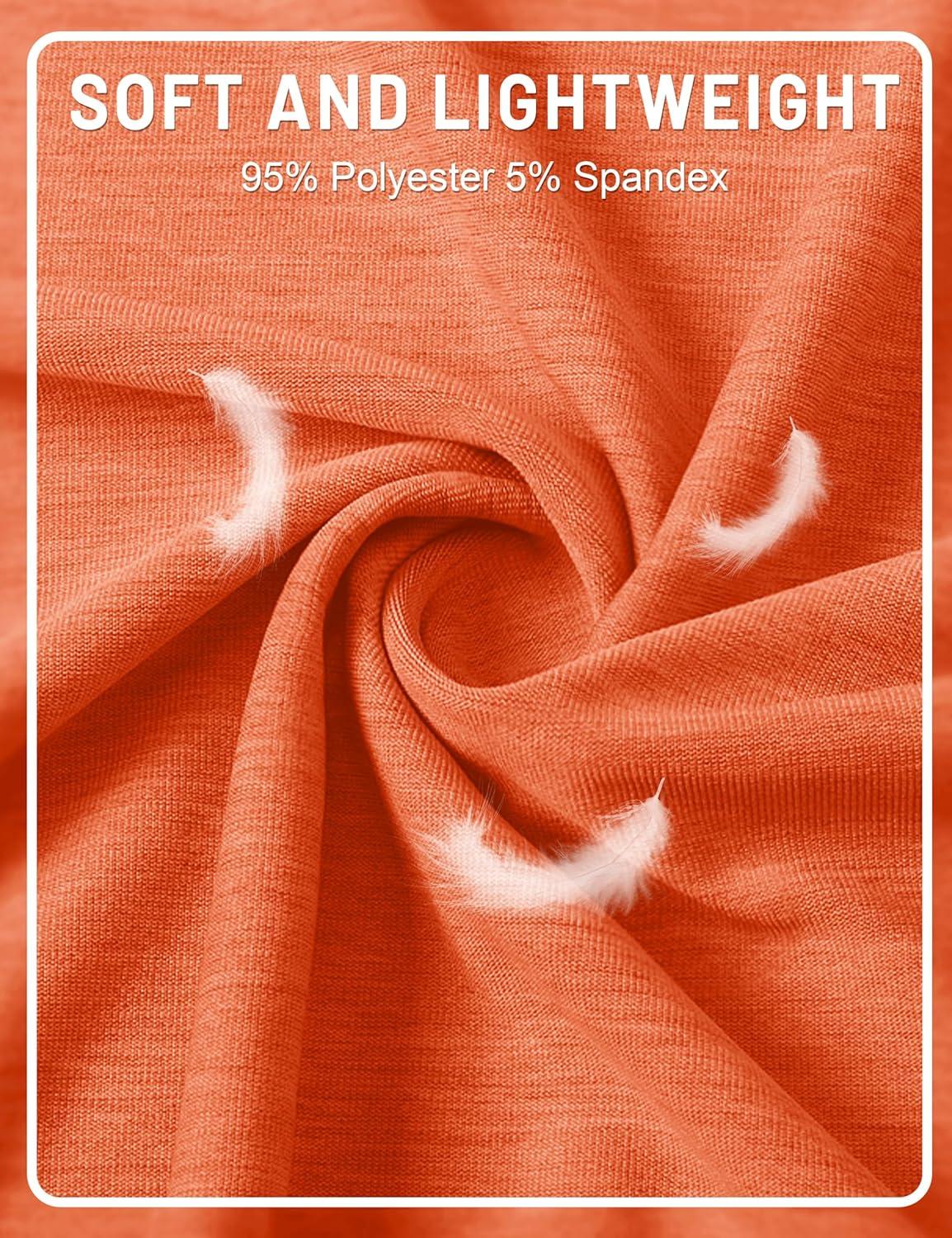imageTACVASEN Mens Golf Shirts Short Sleeve Quick Dry Polo Shirts Moisture Wicking Casual Business Sports Breathable PoloOrange