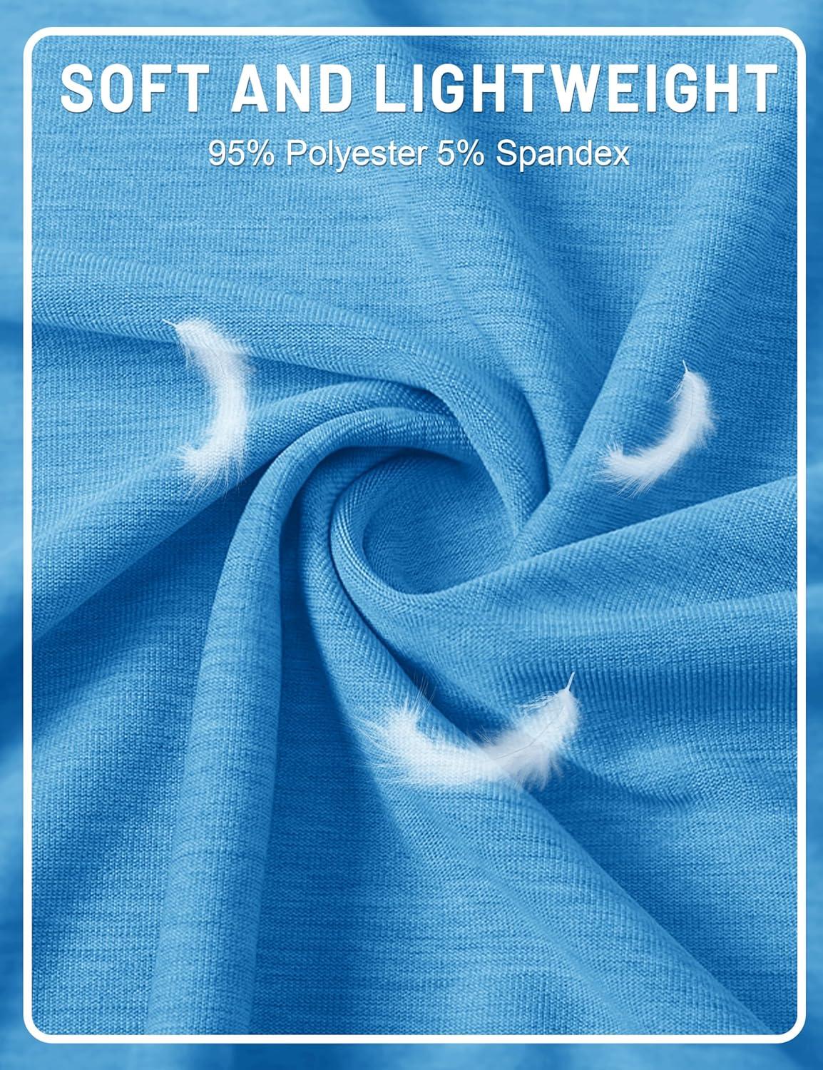 imageTACVASEN Mens Golf Shirts Short Sleeve Quick Dry Polo Shirts Moisture Wicking Casual Business Sports Breathable PoloSky Blue