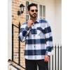 imageTACVASEN Mens Flannel Shirts Brushed Fleece Flannel Shirts Jacket Button Down Soft Cotton Casual Plaid Fall ShirtBlue