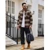 imageTACVASEN Mens Flannel Shirts Brushed Fleece Flannel Shirts Jacket Button Down Soft Cotton Casual Plaid Fall ShirtYellow Brown