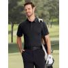 imageTACVASEN Mens Golf Shirts Short Sleeve Quick Dry Polo Shirts Moisture Wicking Casual Business Sports Breathable PoloBlack