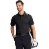 imageTACVASEN Mens Golf Shirts Short Sleeve Quick Dry Polo Shirts Moisture Wicking Casual Business Sports Breathable PoloBlack