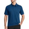 imageTACVASEN Mens Golf Shirts Short Sleeve Quick Dry Polo Shirts Moisture Wicking Casual Business Sports Breathable PoloDark Blue