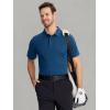 imageTACVASEN Mens Golf Shirts Short Sleeve Quick Dry Polo Shirts Moisture Wicking Casual Business Sports Breathable PoloDark Blue
