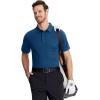 imageTACVASEN Mens Golf Shirts Short Sleeve Quick Dry Polo Shirts Moisture Wicking Casual Business Sports Breathable PoloDark Blue