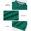 imageTACVASEN Mens Golf Shirts Short Sleeve Quick Dry Polo Shirts Moisture Wicking Casual Business Sports Breathable PoloEmerald Green