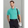 imageTACVASEN Mens Golf Shirts Short Sleeve Quick Dry Polo Shirts Moisture Wicking Casual Business Sports Breathable PoloLight Green