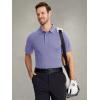 imageTACVASEN Mens Golf Shirts Short Sleeve Quick Dry Polo Shirts Moisture Wicking Casual Business Sports Breathable PoloLight Purple