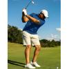 imageTACVASEN Mens Golf Shirts Short Sleeve Quick Dry Polo Shirts Moisture Wicking Casual Business Sports Breathable PoloMid Blue