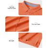 imageTACVASEN Mens Golf Shirts Short Sleeve Quick Dry Polo Shirts Moisture Wicking Casual Business Sports Breathable PoloOrange