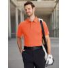 imageTACVASEN Mens Golf Shirts Short Sleeve Quick Dry Polo Shirts Moisture Wicking Casual Business Sports Breathable PoloOrange