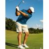 imageTACVASEN Mens Golf Shirts Short Sleeve Quick Dry Polo Shirts Moisture Wicking Casual Business Sports Breathable PoloPeacock Blue