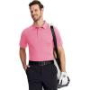 imageTACVASEN Mens Golf Shirts Short Sleeve Quick Dry Polo Shirts Moisture Wicking Casual Business Sports Breathable PoloPink