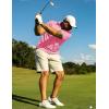 imageTACVASEN Mens Golf Shirts Short Sleeve Quick Dry Polo Shirts Moisture Wicking Casual Business Sports Breathable PoloPink