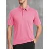 imageTACVASEN Mens Golf Shirts Short Sleeve Quick Dry Polo Shirts Moisture Wicking Casual Business Sports Breathable PoloPink