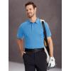 imageTACVASEN Mens Golf Shirts Short Sleeve Quick Dry Polo Shirts Moisture Wicking Casual Business Sports Breathable PoloSky Blue