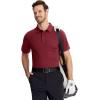 imageTACVASEN Mens Golf Shirts Short Sleeve Quick Dry Polo Shirts Moisture Wicking Casual Business Sports Breathable PoloWine Red