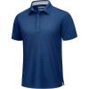 imageTACVASEN Mens Golf Shirts Short Sleeve Quick Dry Polo Shirts Moisture Wicking Casual Business Sports Breathable PoloDark Blue
