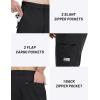 imageTACVASEN Mens Capri Pants Cargo Long Shorts Quick Dry Lightweight 34 Pants Below Knee Summer Hiking WorkBlack