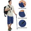 imageTACVASEN Mens Capri Pants Cargo Long Shorts Quick Dry Lightweight 34 Pants Below Knee Summer Hiking WorkBlue
