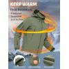 imageTACVASEN Mens Fleece Lined Tactical Jacket Waterproof Military Hoodie Winter Softshell Jacket Rain Coat Warm Hiking HuntingArmy Green