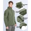 imageTACVASEN Mens Fleece Lined Tactical Jacket Waterproof Military Hoodie Winter Softshell Jacket Rain Coat Warm Hiking HuntingArmy Green