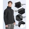 imageTACVASEN Mens Fleece Lined Tactical Jacket Waterproof Military Hoodie Winter Softshell Jacket Rain Coat Warm Hiking HuntingBlack