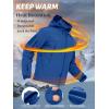 imageTACVASEN Mens Fleece Lined Tactical Jacket Waterproof Military Hoodie Winter Softshell Jacket Rain Coat Warm Hiking HuntingBlue