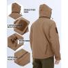 imageTACVASEN Mens Fleece Lined Tactical Jacket Waterproof Military Hoodie Winter Softshell Jacket Rain Coat Warm Hiking HuntingBrown