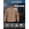 imageTACVASEN Mens Fleece Lined Tactical Jacket Waterproof Military Hoodie Winter Softshell Jacket Rain Coat Warm Hiking HuntingBrown