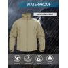 imageTACVASEN Mens Fleece Lined Tactical Jacket Waterproof Military Hoodie Winter Softshell Jacket Rain Coat Warm Hiking HuntingKhaki