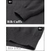 imageTACVASEN Mens Quarter Zip Sweaters Cotton Pullover Sweater Striped Casual Fall Winter Warm Pullover SweatshirtsDark Grey Black