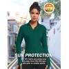imageTACVASEN Womens Athletic Zip Up Jacket Long Sleeve Workout Tops for Women UV Protection Golf OutfitsEgreen