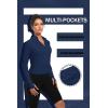 imageTACVASEN Womens Athletic Zip Up Jacket Long Sleeve Workout Tops for Women UV Protection Golf OutfitsNavy