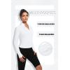 imageTACVASEN Womens Athletic Zip Up Jacket Long Sleeve Workout Tops for Women UV Protection Golf OutfitsWhite